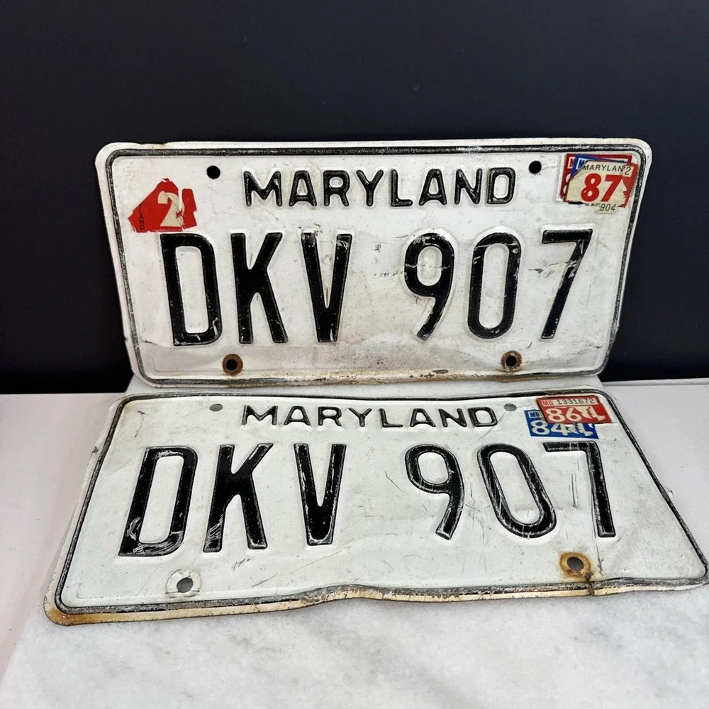 Maryland DKV 907 1986 Vintage License plate